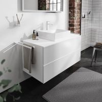 Vorschau: Hansgrohe Xevolos E Waschtischunterschrank 118x55cm für Aufsatzwaschtisch mit Konsole, 2 Schubkästen