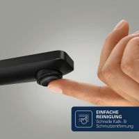 Vorschau: Grohe Lineare Wasserhahn S-Size, Zugstangen-Ablaufgarnitur, wassersparend, schwarz matt