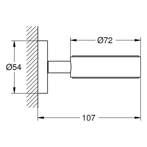 Grohe Essentials Halter für Becher, Seifenschale oder Seifenspender, hard graphite gebürstet