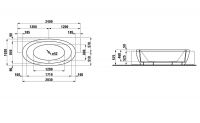 Vorschau: Laufen IL BAGNO ALESSI ONE Halbeinbau-Badewanne mit Frontschürze 203x102cm, weiß H2449700000001_2