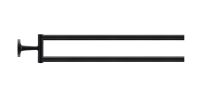 Vorschau: Duravit Starck T Handtuchhalter 2-armig, schwenkbar, 46,5cm schwarz matt 0099414600