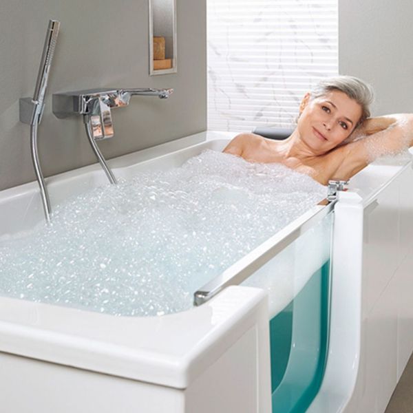 Artweger Twinline Pure Duschbadewanne mit Wannentür 170x75cm, weiß