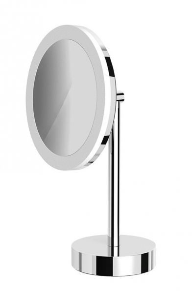 Avenarius LED-Kosmetikspiegel 5-fach, mit Akku, Wand und Standmodell, chrom