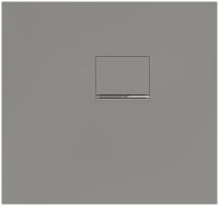 Villeroy&Boch Squaro Infinity Quaryl®-Duschwanne, Eckeinbau rechts gegen Wand, 80x75cm, grey, UDQ8075SQI2RV-3S