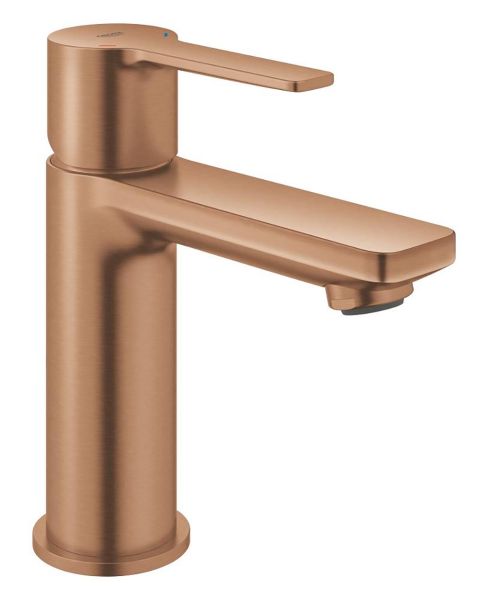 Grohe Lineare Waschtischarmatur XS-Size mit Push-open Ablaufgarnitur, warm sunset gebürstet