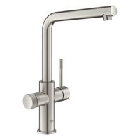 Vorschau: Grohe Blue 2.0 5-in-1-Armatur, L-Auslauf, supersteel 104421DC01