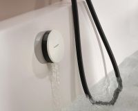 Vorschau: hansgrohe Exafill Fertigset Wanneneinlauf, Ablauf- & Überlaufgarnitur, brushed black chrome/weiß glanz 