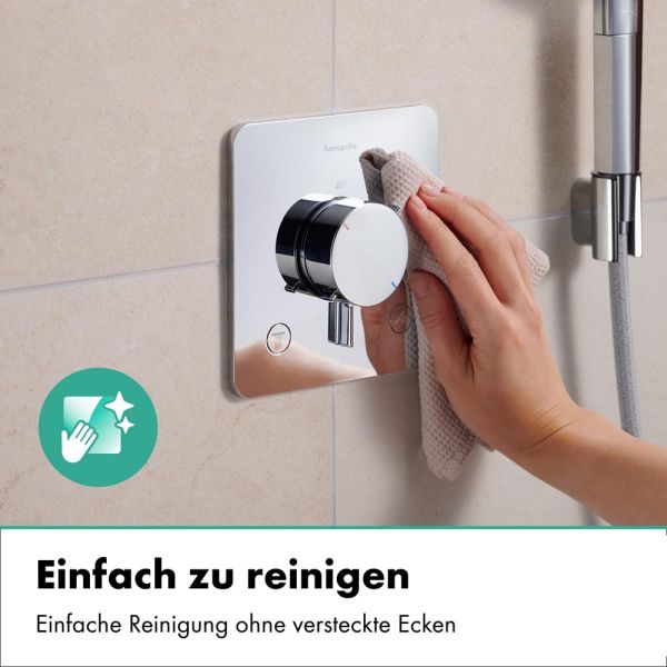 hansgrohe Ecostat Comfort Q Thermostat Unterputz 2 Funktionen mit Sicherungskombination, chrom