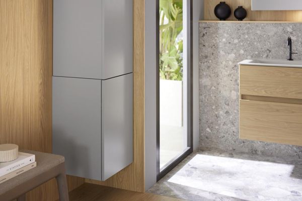 Burgbad Sys30 MagicTwist Drehschrank mit Wäschekippe