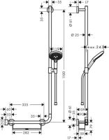 Vorschau: Hansgrohe Raindance Select S 120 / Unica Comfort Brauseset 1,10m Rechts