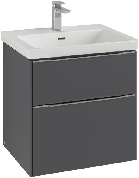 Villeroy&Boch Subway 3.0 Waschtischunterschrank mit 2 Auszügen, Breite 57,2cm C57800VR