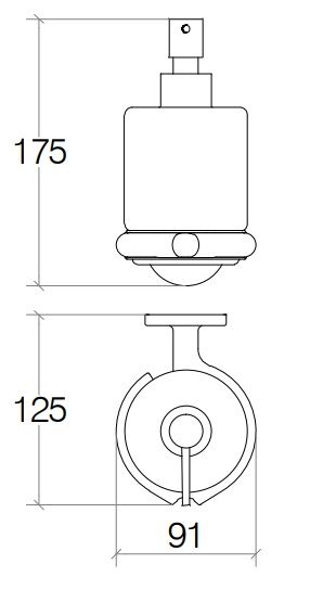 Lineabeta SBECÀ Seifenspender mit Halter 250ml 61103.29.81