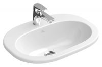 Villeroy&Boch O.Novo Einbauwaschtisch, Oval, 1 Hahnloch 56x40,5cm