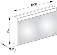 Vorschau: Keuco Edition 400 Spiegelschrank für Wandvorbau 106x65cm