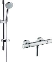 Vorschau: Hansgrohe Ecostat Comfort Combi Set 0,65m mit Croma 100 Vario Handbrause, chrom