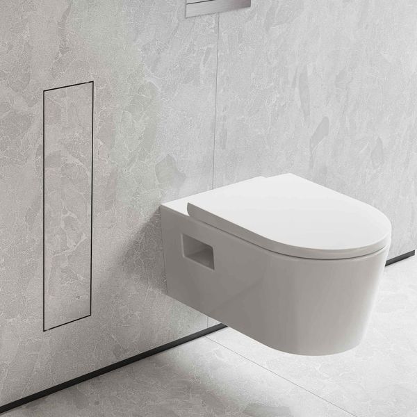 hansgrohe XtraStoris Rock Einbau Toilettenbürstenhalter mit befliesbarer Tür und Innenablage 56060800 edelstahl gebürstet