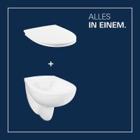 Vorschau: Grohe Bau Keramik Set Wand-Tiefspül-WC mit Soft-Close-WC-Sitz, weiß
