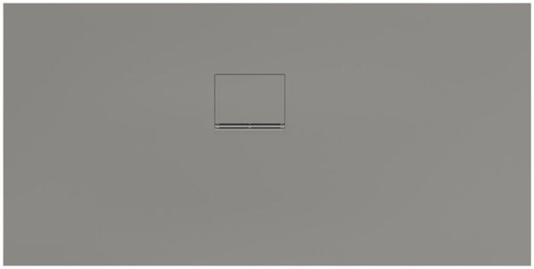Villeroy&Boch Squaro Infinity Quaryl®-Duschwanne 150x75cm, Eckeinbau links gegen Wand, grey UDQ1575SQI2LV-3S