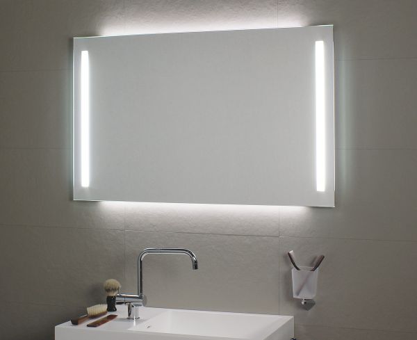 KOH-I-NOOR Duo Spiegel mit frontaler LED Beleuchtung seitlich und indirekter LED Beleuchtung, 120x80cm