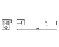 Vorschau: emco loft Handtuchhalter 33cm, zweiarmig, schwenkbar, gold poliert