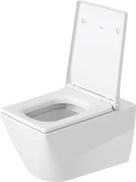 Duravit Viu Wand-WC 57x37cm, eckig, WonderGliss, rimless, weiß 25110900001