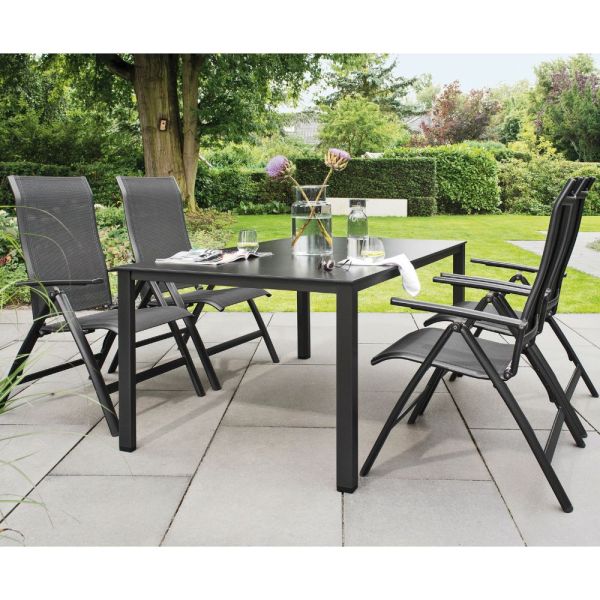 KETTLER CUBIC Dining-Tisch mit KETTALUX® Platte 160 x 95 cm, anthrazit 0301821-7000