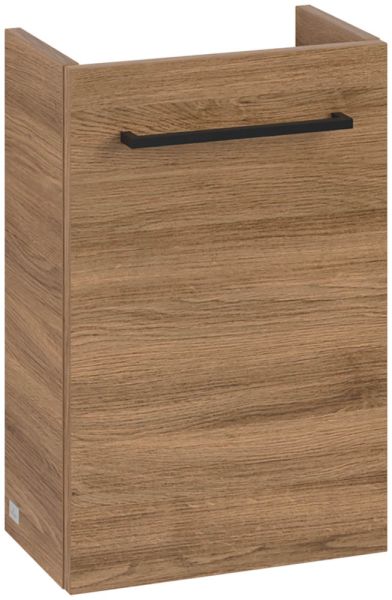Villeroy&Boch Avento Handwaschbeckenunterschrank 34cm, 1 Tür, Türanschlag links, Griff volcano black