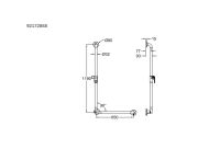 Vorschau: Villeroy&Boch ViCare Wandhaltegriff 90° reservibel mit Brausehalter, 119x65cm, weiß 92172868