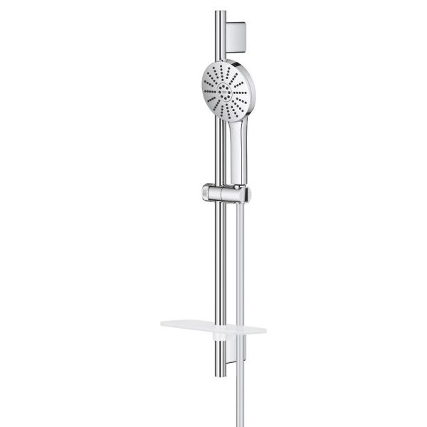 Grohe Vitalio Joy+ 120 Brausestangen-Set mit AquaBooster Handbrause, 3 Strahlarten, chrom 1348660000