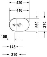 Vorschau: Duravit Luv Aufsatzbecken 42x27 weiss/weiss matt 03814226001