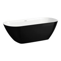 Laufen Lua freistehende Badewanne 170x75cm, schwarz/weiß