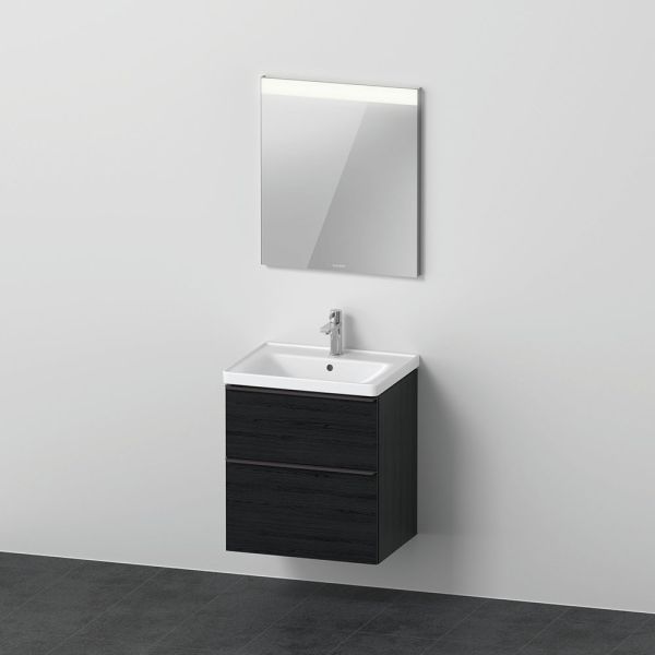 Duravit D-Neo Möbel-Set 60cm mit Waschtisch, Waschtischunterschrank und rechteckigem Spiegel DE0144016160000