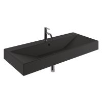 Vorschau: Kludi RESA Waschtisch 121x50cm mit 1 Hahnloch und Überlauf, schwarz matt 59WW12139