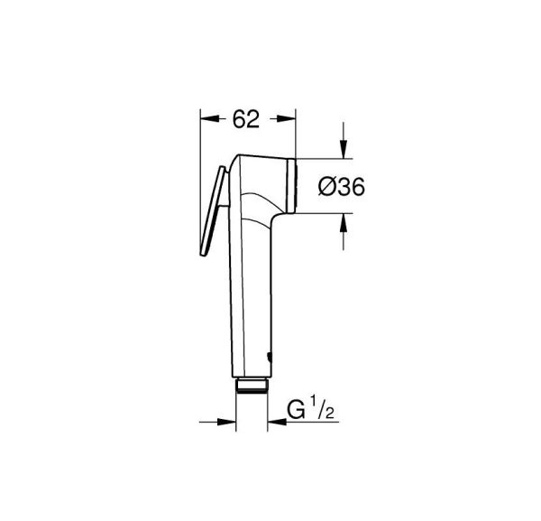 Grohe Vitalio Trigger Spray 30 Bidet-Handbrause mit 1 Strahlart, chrom