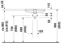 Vorschau: Duravit Universal Unterbauwaschtisch rechteckig 52,5x35cm, mit Überlauf, ohne Hahnloch, weiß 0316530000