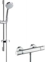 Hansgrohe Ecostat Comfort Combi Set 0,65m mit Croma 100 Vario Handbrause EcoSmart, chrom