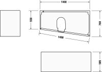 Vorschau: Duravit No.1 Badewannenträger trapezförmig 147x77x57cm für Badewanne 700505, weiß
