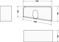 Vorschau: Duravit No.1 Badewannenträger trapezförmig 147x77x57cm für Badewanne 700505, weiß