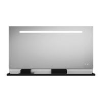 Vorschau: Burgbad Fiumo Leuchtspiegel mit horizontaler LED-Beleuchtung, Wandablage mit Pliséefront und Reling SFXP140F3956