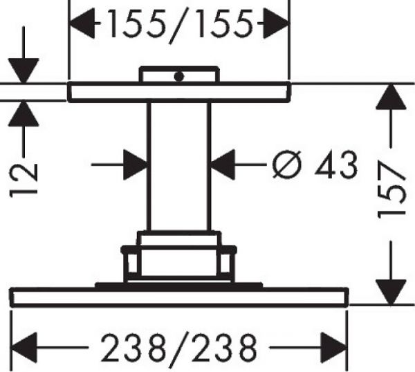 Axor ShowerSolutions Kopfbrause 250/250 1jet mit Deckenanschluss