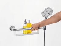 Vorschau: Hansgrohe Unica Haltegriff Comfort mit Ablage und Brausehalter, weiß/chrom 26328400