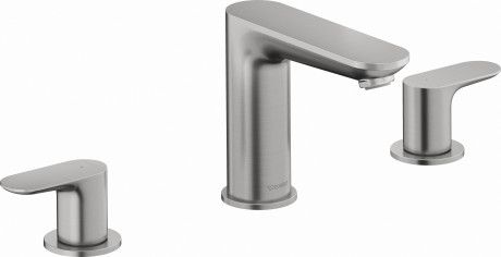 Duravit Wave 3-Loch Waschtischarmatur, edelstahl gebürstet WA1060005070