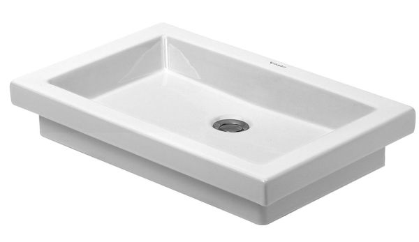 Duravit Universal Einbauwaschtisch rechteckig 58x41,5cm, ohne Überlauf, mit Wondergliss, weiß 03175800001