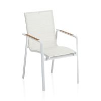 Vorschau: KETTLER DINING DIAMOND Stapelsessel weiß matt beige 0103902-5800
