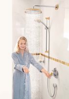 Vorschau: Hansgrohe Raindance Classic 240 Air 1jet Kopfbrause mit Brausearm 39cm, chrom/gold