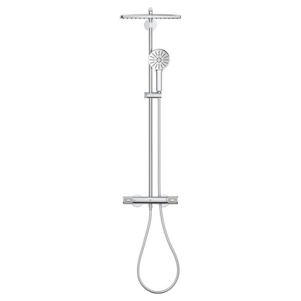 Grohe Vitalio Joy+ CoolTouch System 350x230 Duschsystem mit Thermostat, Aufputz, chrom