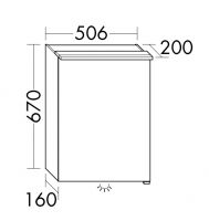 Vorschau: Burgbad Junit Spiegelschrank mit horizontaler LED-Beleuchtung, 1 Spiegeltür, 50,6x67cm