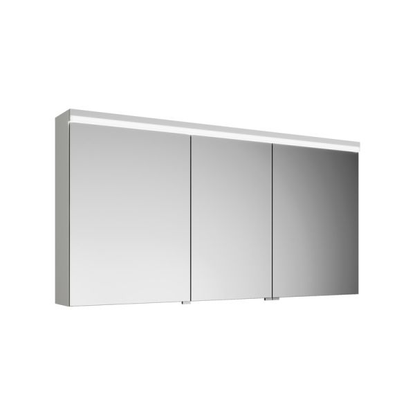 Burgbad Lin20 Spiegelschrank mit horizontaler LED-Beleuchtung und 3 Spiegeltüren, dimmbar, 140x70cm SPQK140R
