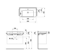 Vorschau: Laufen Pro X Aufsatzwaschtisch 85x46,5cm