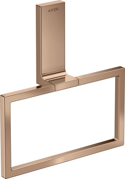 Axor Universal Rectangular Handtuchring, polished red gold 42623300